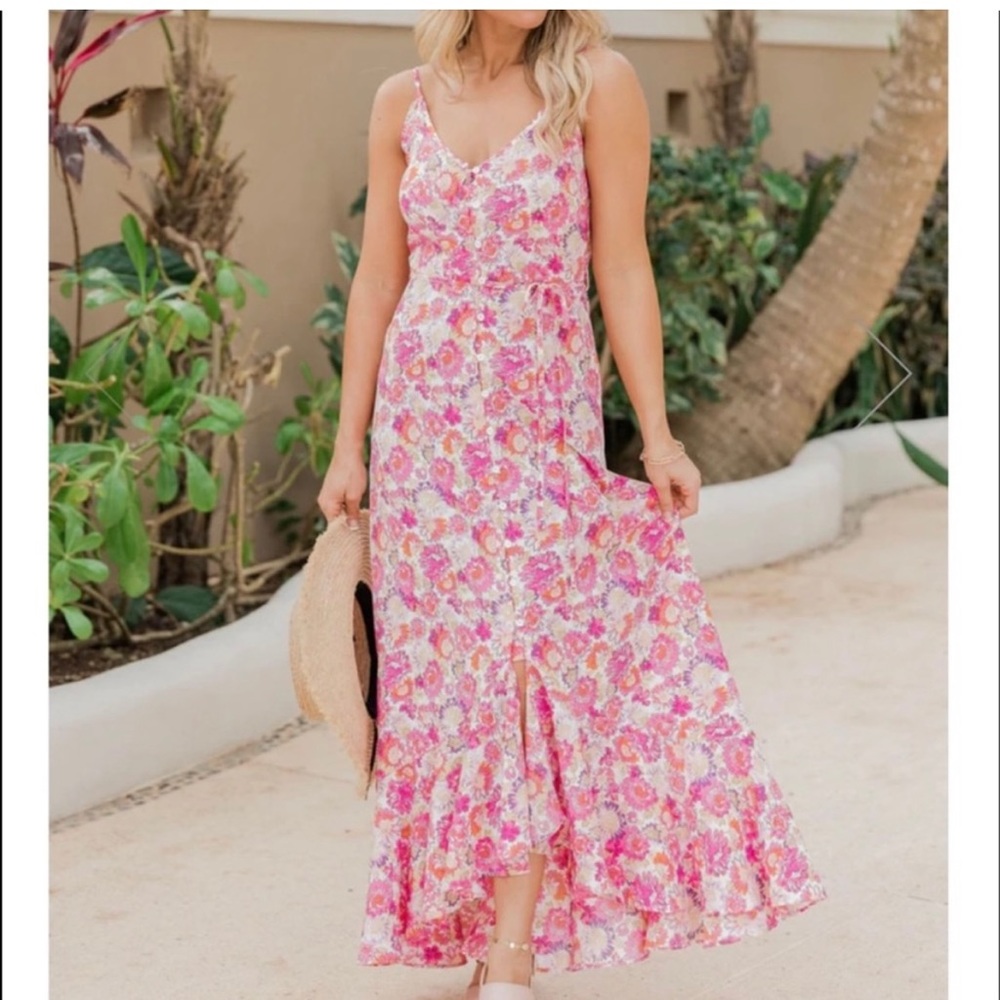 Pink lily dress